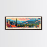 Loznica Serbia Wall Art, Panoramic Travel Poster, Panoramic Framed Canvas Print, City Wall Art, Wall Hanging Home Decor, Travel Art