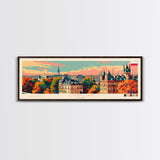 Lublin Poland Travel Print Wall Art, Panoramic City Art, Travel Art, Wall Decor, Vacation Gift, Framed Canvas Print Or Metal Art