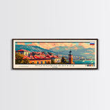 Novorossiysk Russia Wall Art, Panoramic Travel Poster, Panoramic Framed Canvas Print, City Wall Art, Wall Hanging Home Decor, Travel Art