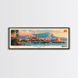 Palma Spain Travel Art, City Art, Framed Canvas Print or Metal Wall Art, Europe Travel Poster, Panoramic Wall Art, Extra Wide Wall Art