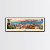 Rijeka Croatia Travel Print Wall Art, Panoramic City Art, Travel Art, Wall Decor, Vacation Gift, Framed Canvas Print Or Metal Art