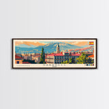 Sabadell Spain Travel Print Wall Art, Panoramic City Art, Travel Art, Wall Decor, Vacation Gift, Framed Canvas Print Or Metal Art