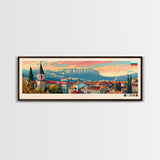 Shumen Bulgaria Travel Art, City Art, Framed Canvas Print or Metal Wall Art, Europe Travel Poster, Panoramic Wall Art, Extra Wide Wall Art