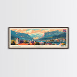 Skien Norway Travel Art, City Art, Framed Canvas Print or Metal Wall Art, Europe Travel Poster, Panoramic Wall Art, Extra Wide Wall Art