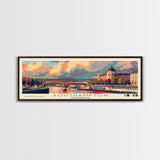 Southampton United Kingdom Wall Art, Panoramic Travel Poster, Panoramic Framed Canvas Print, City Wall Art, Wall Hanging Home Decor, Travel Art