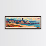 Swansea United Kingdom Wall Art, Panoramic Travel Poster, Panoramic Framed Canvas Print, City Wall Art, Wall Hanging Home Decor, Travel Art