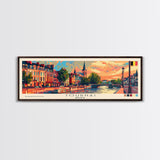 Tournai Belgium Travel Print Wall Art, Panoramic City Art, Travel Art, Wall Decor, Vacation Gift, Framed Canvas Print Or Metal Art