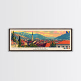 Tuzla Bosnia Travel Print Wall Art, Panoramic City Art, Travel Art, Wall Decor, Vacation Gift, Framed Canvas Print Or Metal Art