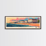 Worthing United Kingdom Wall Art, Panoramic Travel Poster, Panoramic Framed Canvas Print, City Wall Art, Wall Hanging Home Decor, Travel Art