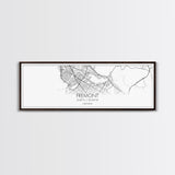 Panoramic Fremont City Map, California Art, Map Print, Minimalist Wall Art, Canvas Art, Housewarming Gift, Street Map Art, Closing Gift