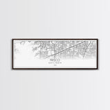 Panoramic Frisco City Map, Texas Art, Map Print, Minimalist Wall Art, Canvas Art, Housewarming Gift, Street Map Art, Closing Gift