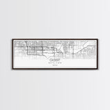 Panoramic Gilbert City Map, Arizona Art, Map Print, Minimalist Wall Art, Canvas Art, Housewarming Gift, Street Map Art, Closing Gift