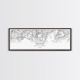 Panoramic Helsinki City Map, Finland Art, Map Print, Minimalist Wall Art, Canvas Art, Housewarming Gift, Street Map Art, Closing Gift