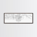 Panoramic Huntsville City Map, Alabama Art, Map Print, Minimalist Wall Art, Canvas Art, Housewarming Gift, Street Map Art, Closing Gift