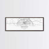 Panoramic Lexington City Map, Kentucky Art, Map Print, Minimalist Wall Art, Canvas Art, Housewarming Gift, Street Map Art, Closing Gift