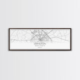 Panoramic Lexington City Map, Kentucky Art, Map Print, Minimalist Wall Art, Canvas Art, Housewarming Gift, Street Map Art, Closing Gift