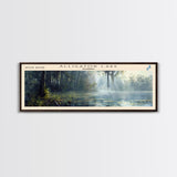 Alligator Lake Florida Panoramic Framed Canvas Print, Lake House Decor, Tropical Landscape, Travel Poster, Wall Art, Scenic Painting