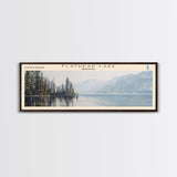 Flathead Lake Framed Canvas Print, Lake House Decor, Panoramic Wall Art, Travel Poster, Picturesque Lake Painting, Nature Art