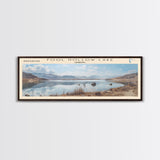 Fool Hollow Lake Arizona Framed Canvas Print, Panoramic Lake House Decor, Wall Art, Travel Poster, Majestic Lake Painting, Nature Art