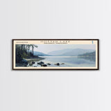 Hottah Lake Framed Canvas Print, Panoramic Lake House Decor, Wall Art, Travel Poster, Stunning Lake Painting, Nature Art