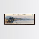 Kingsmere Lake Framed Canvas Print, Lake House Art, Panoramic Wall Art, Travel Poster, Beautiful Lake Painting, Home Decor