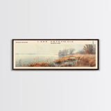 Lake Artemesia Maryland Framed Canvas Print, Lake House Art, Panoramic Wall Art, Travel Poster, Scenic Lake Painting, Home Decor