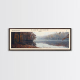 Lake Hope Framed Canvas Print, Lake House Decor, Panoramic Wall Art, Travel Poster, Stunning Lake Painting, Home Art