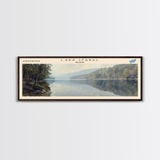 Lake Izabal Framed Canvas Print, Lake House Decor, Panoramic Wall Art, Travel Poster, Scenic Landscape Painting, Bedroom Decor