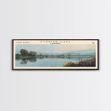 Ross Barnett Reservoir Mississippi Framed Canvas Print, Lake House Decor, Panoramic Wall Art, Travel Poster, Scenic Landscape Painting, Home Decor