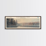 Sheridan Lake South Dakota Panoramic Framed Canvas Print, Lake House Decor, Wall Art, Travel Poster, Serene Landscape, Modern Art