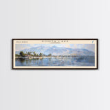 South Lake California Panoramic Framed Canvas Print, Lake House Decor, Wall Art, Travel Poster, Serene Landscape, Modern Art