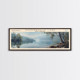 Summerville Lake West Virginia Panoramic Wall Art, Framed Canvas Print, Lake House Decor, Travel Poster, Scenic Lake Painting, Living Room Decor