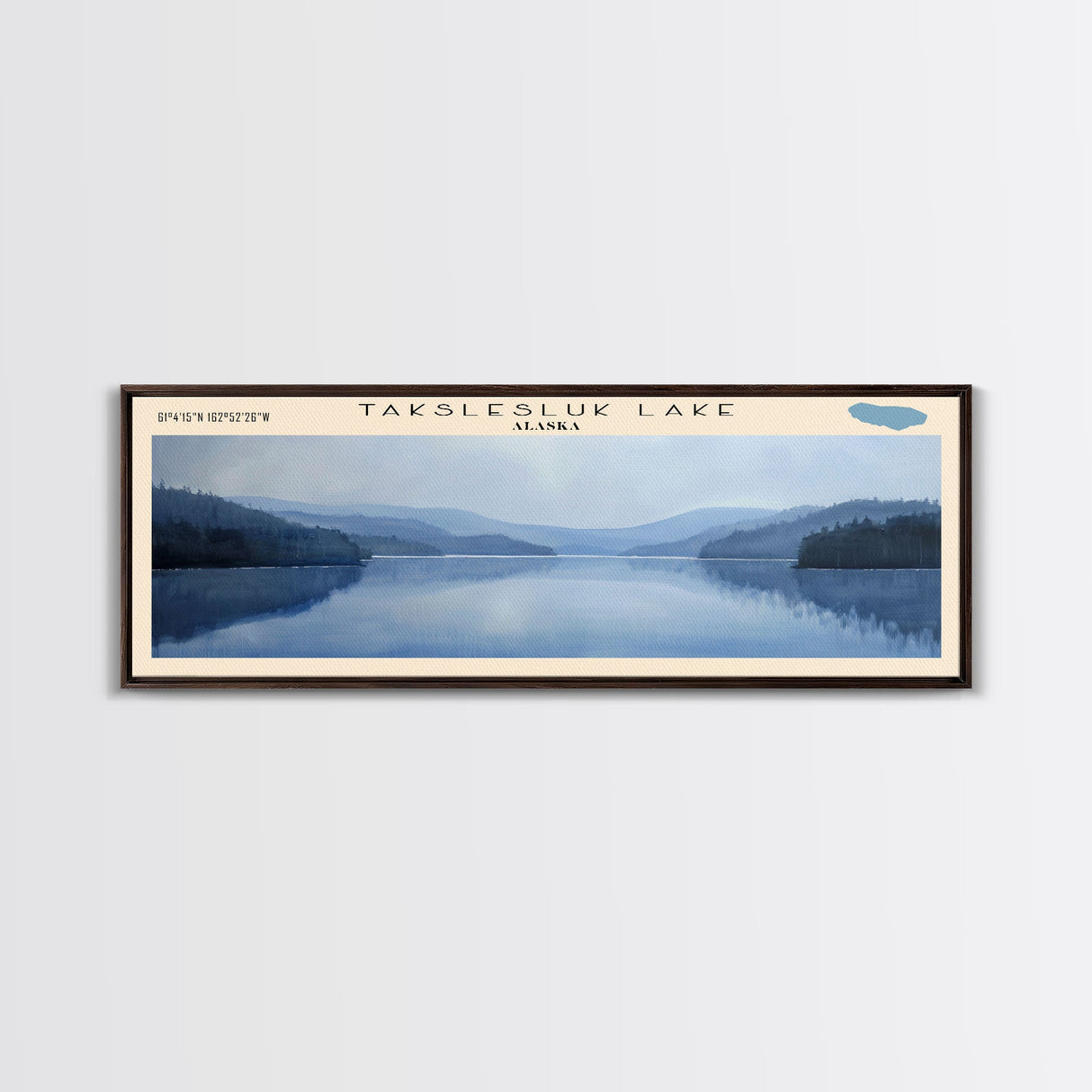 Tony Grove Lake Utah Panoramic Wall Art, Framed Canvas Print, Lake House Decor, Travel Poster, Scenic Lake Scene, Bedroom Decor