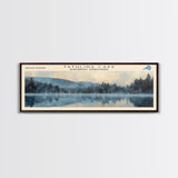 Tathlina Lake Panoramic Wall Art, Framed Canvas Print, Lake House Decor, Travel Poster, Scenic Landscape, Bedroom Decor, Nature Art