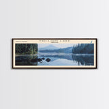 Upper Klamath Lake Panoramic Wall Art, Framed Canvas Print, Lake House Decor, Travel Poster, Scenic Lake Scene, Living Room Art