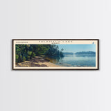 Tulemalu Lake Panoramic Wall Art, Framed Canvas Print, Lake House Decor, Travel Poster, Scenic Lake Scene, Bedroom Art