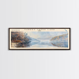 Turkey Creek Lake Ohio Panoramic Wall Art, Framed Canvas Print, Lake House Decor, Travel Poster, Serene Landscape, Living Room Art