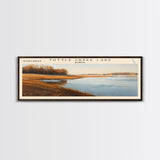 Tuttle Creek Lake Kansas Panoramic Wall Art, Framed Canvas Print, Lake House Decor, Travel Poster, Serene Landscape, Home Art