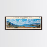 Upper Klamath Lake Panoramic Wall Art, Framed Canvas Print, Lake House Decor, Travel Poster, Scenic Lake Scene, Living Room Art