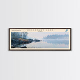 Wellesley Lake Panoramic Wall Art, Framed Canvas Print, Lake House Decor, Travel Poster, Beautiful Lake Scene, Home Art