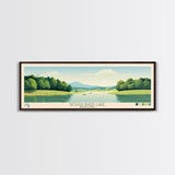 Rough River Lake, Kentucky Framed Canvas Print, Panoramic Wall Art, Midcentury Modern Decor, Bedroom Art, Pop Art, Travel Poster