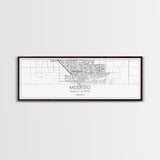 Panoramic Modesto City Map, California Art, Map Print, Minimalist Wall Art, Canvas Art, Housewarming Gift, Street Map Art, Closing Gift