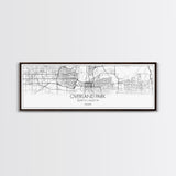 Panoramic Overland Park City Map, Kansas Art, Map Print, Minimalist Wall Art, Canvas Art, Housewarming Gift, Street Map Art, Closing Gift