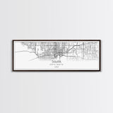 Panoramic Tampa City Map, Florida Art, Map Print, Minimalist Wall Art, Canvas Art, Housewarming Gift, Street Map Art, Closing Gift