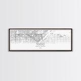 Panoramic Toledo City Map, Ohio Art, Map Print, Minimalist Wall Art, Canvas Art, Housewarming Gift, Street Map Art, Closing Gift