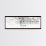 Panoramic Tucson City Map, Arizona Art, Map Print, Minimalist Wall Art, Canvas Art, Housewarming Gift, Street Map Art, Closing Gift