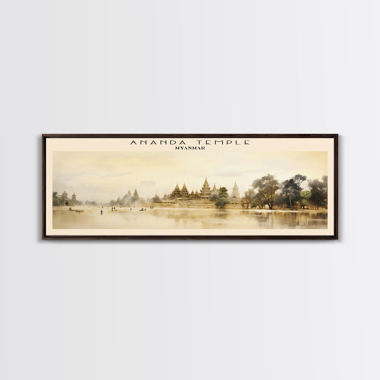 Ananda Temple Travel Poster Print, Framed Canvas Wall Art, Metal Wall Art, Myanmar art, Gift For Him, Travel Wall Art, Travel Lover Gift