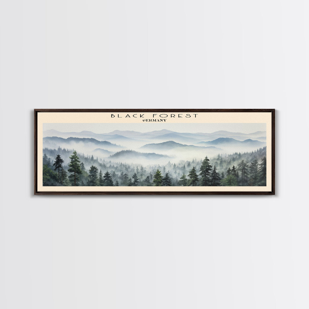 Black Forest Framed Canvas Print Travel Poster | Wall Art | Home Decor | Gift For Travel Lover | Wall Hanging | Original Art