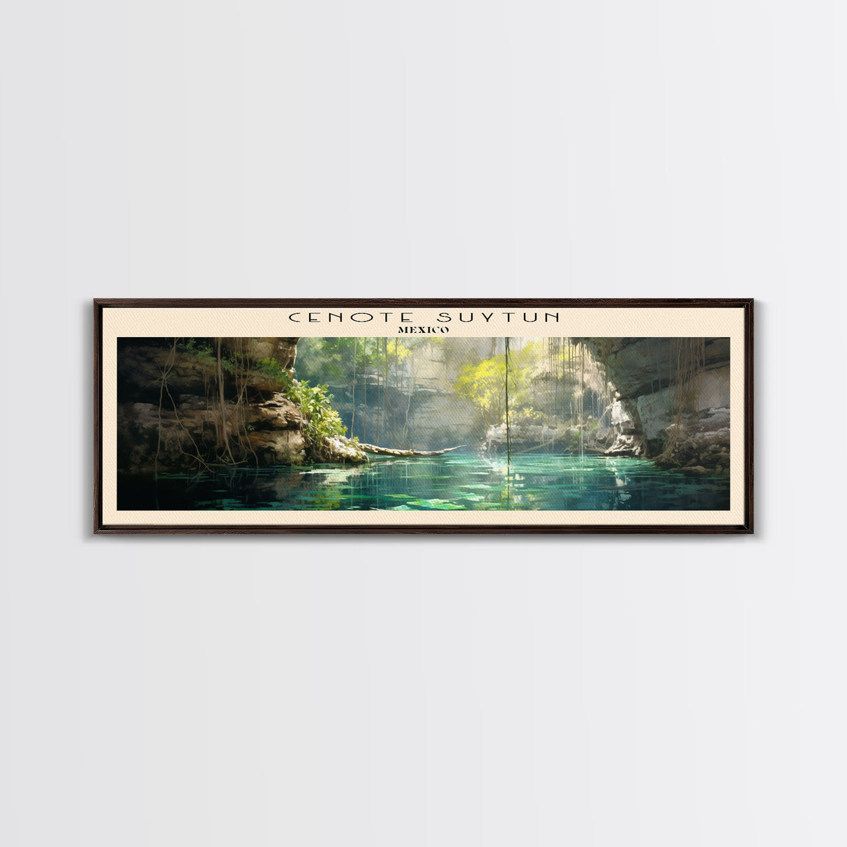 Cenote Suytun Travel Poster Print, Framed Canvas Wall Art, Metal Wall Art, COUNTRY art, Gift For Him, Travel Wall Art, Travel Lover Gift