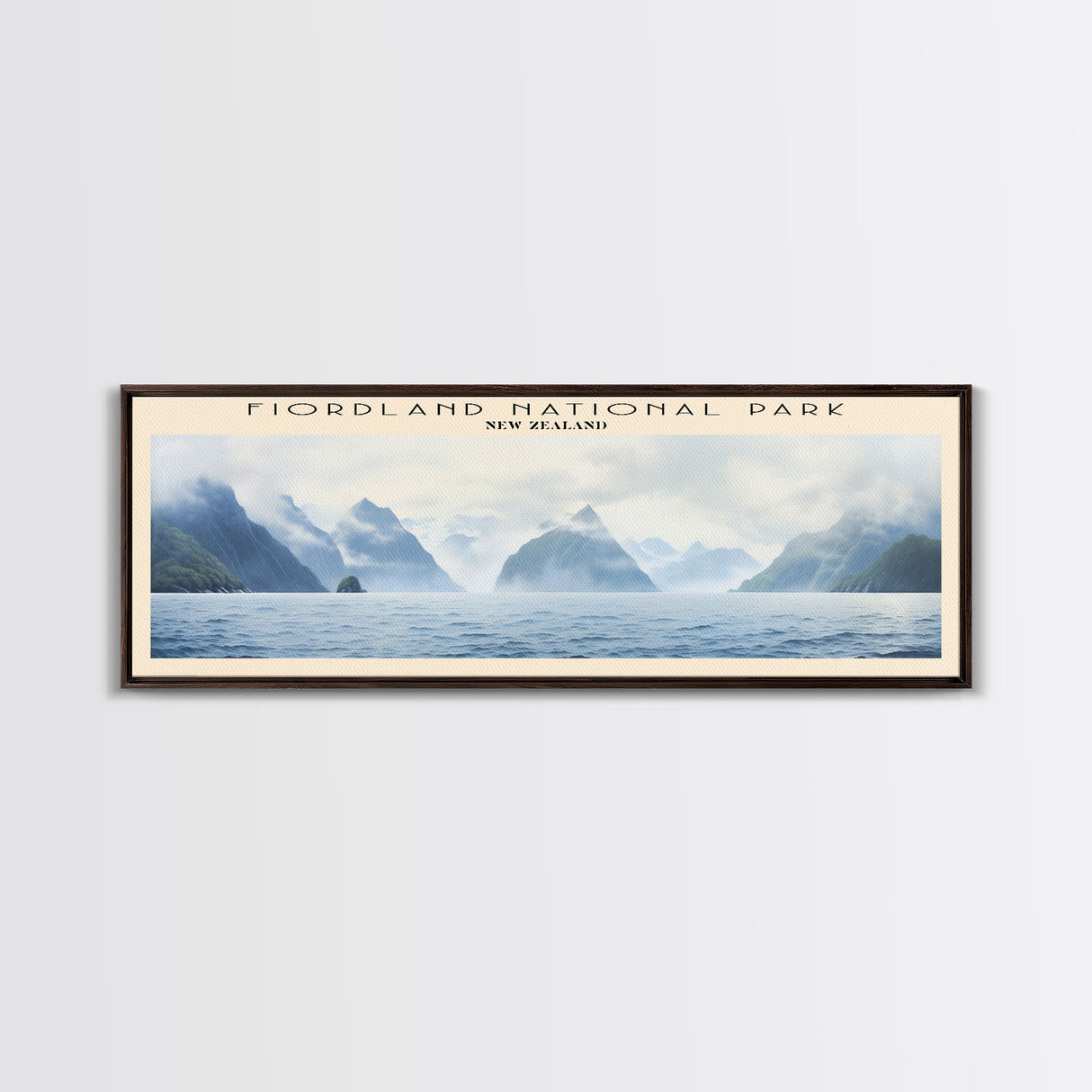 Fiordland National Park Travel Print Wall Art, Travel Poster Print, Retro Style COUNTRY Home Decor, Wall Hanging, Travel Gift Idea, Unique Metal Art